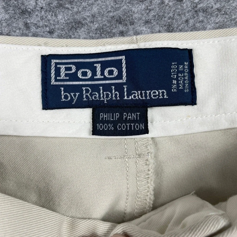 Polo Ralph Lauren Chino Pants Mens 40x32 (Fits 38x31) Tan Philip Classic Twill